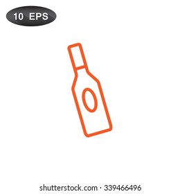 bottle of glass for liquid icon