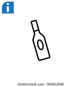 bottle of glass for liquid icon