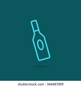 bottle of glass for liquid icon