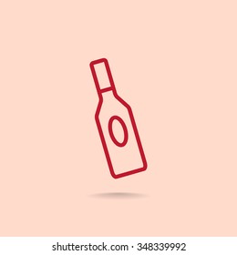 bottle of glass for liquid icon
