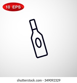 bottle of glass for liquid icon