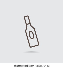 bottle of glass for liquid icon