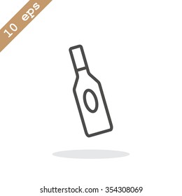 bottle of glass for liquid icon