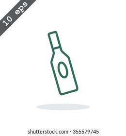 bottle of glass for liquid icon