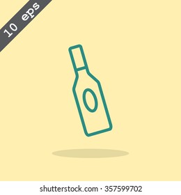 bottle of glass for liquid icon