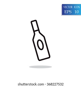 bottle of glass for liquid icon