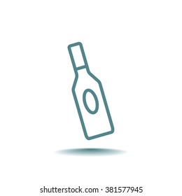 bottle of glass for liquid icon