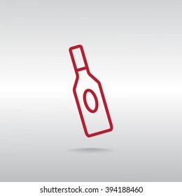 bottle of glass for liquid icon
