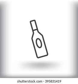 bottle of glass for liquid icon