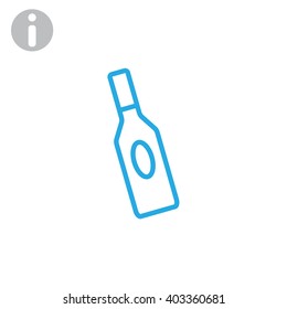 bottle of glass for liquid icon