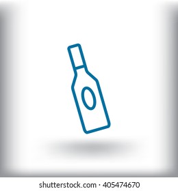 bottle of glass for liquid icon
