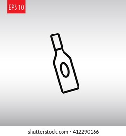 bottle of glass for liquid icon