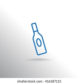 bottle of glass for liquid icon