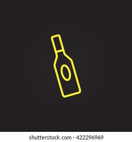 bottle of glass for liquid icon