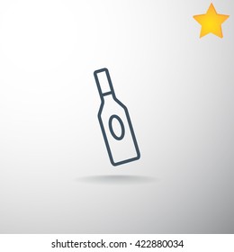bottle of glass for liquid icon