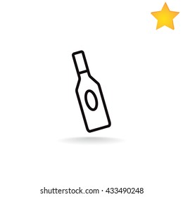 bottle of glass for liquid icon