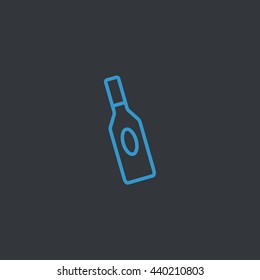 bottle of glass for liquid icon