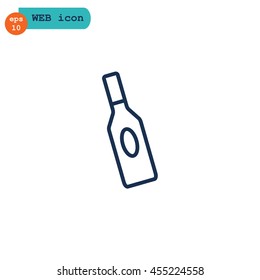 bottle of glass for liquid icon