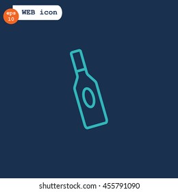 bottle of glass for liquid icon