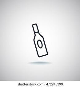 bottle of glass for liquid icon