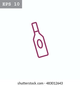 bottle of glass for liquid icon