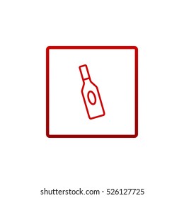 bottle of glass for liquid icon