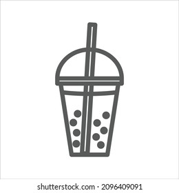 Bottle Glass Simple Line Icon
