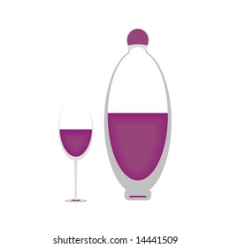 Bottle and glass of wine