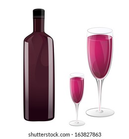 Bottle and glass of wine