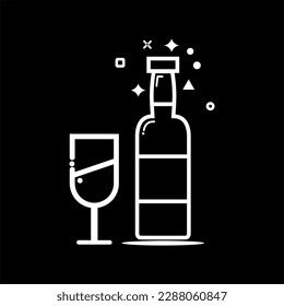 bottle and glass of wine