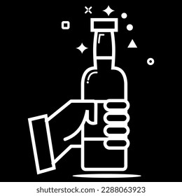 botella y vaso de vino