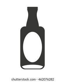bottle glass wine icon vector illustration design