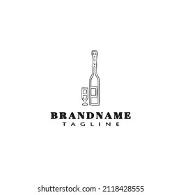 plantilla de diseño de logotipo de frascos y gafas icono de ilustración vectorial moderna