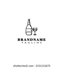 plantilla de diseño de logotipo de frascos y gafas icono de ilustración vectorial moderna