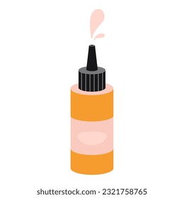 Bottle of Glue, cartoon style. Trendy modern vector illustration isolated on white background, hand drawn, flat design