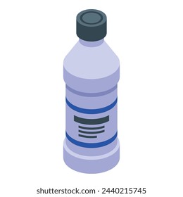 Icono de pegamento de botella vector isométrico. Epoxi líquido. Líquido café