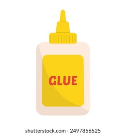 Bottle of glue icon. School and office stationery supplies. Vector illustration isolated