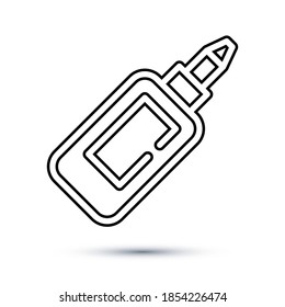 Bottle Of Glue icon vector design with editable stroke. Eps 10 vector illustration.