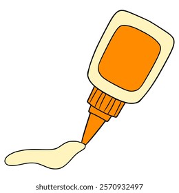 bottle glue illustration hand drawn isolated vector