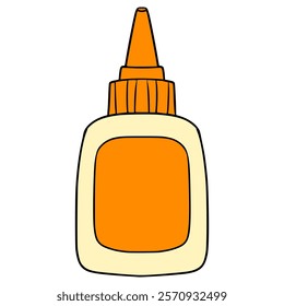 bottle glue illustration hand drawn isolated vector