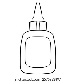 bottle glue illustration hand drawn outline vector