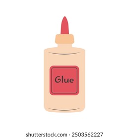 Bottle of Glue. School Craft Art Supply. 