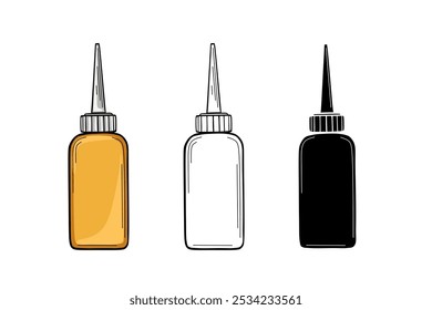 Botella de pegamento Ilustración vectorial Estilo de dibujos animados