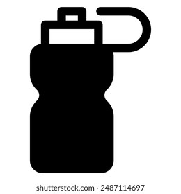 bottle glyph icon vector illustration isolated on white background