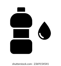 Bottle glyph vector icon isolated. Bottle stock vector icon for web, mobile app and ui design