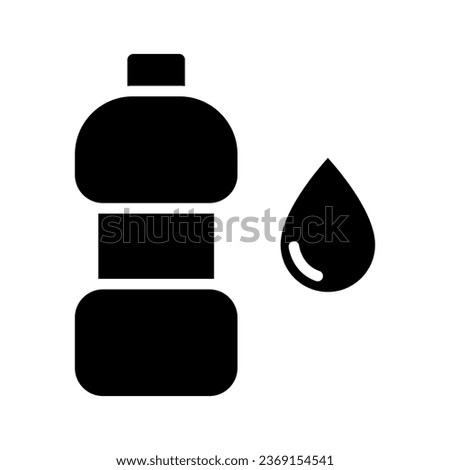 Bottle glyph vector icon isolated. Bottle stock vector icon for web, mobile app and ui design