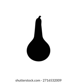 Flasche Kürbis Silhouette Symbol Vektor flaches Design.