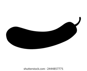 Bottle gourd silhouette vector art white background