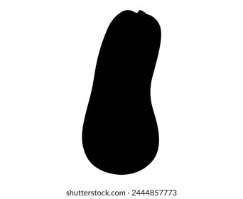 Bottle gourd silhouette vector art white background