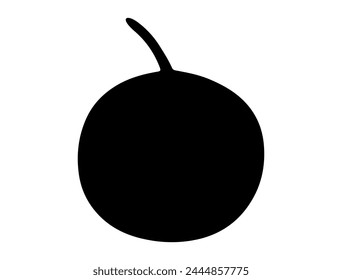 Bottle gourd silhouette vector art white background